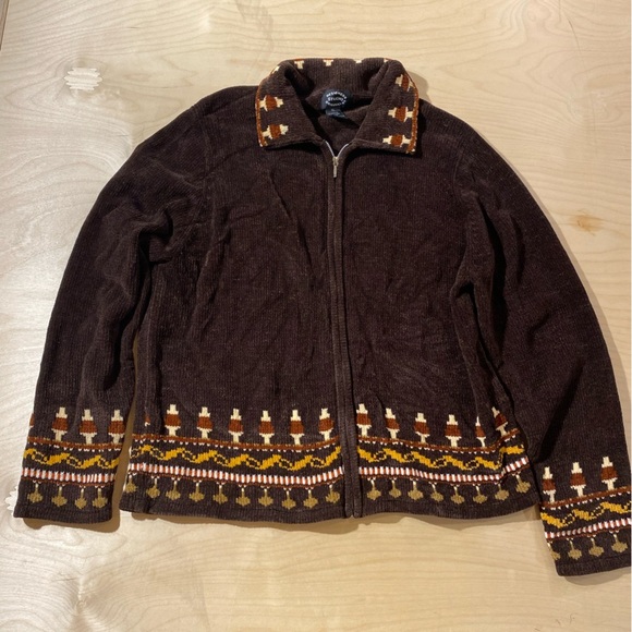 Designers Studio Originals Zip Up Sweater XL (FP) - Picture 7 of 15